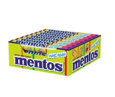 Жевательные драже Mentos Кислый, 37,5 г