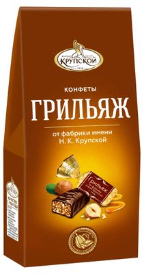 Набор конфет Славянка Грильяж от фабрики им.Крупской 146г (16)