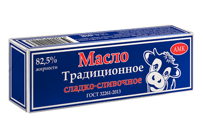 Масло АМК сладкосливочное 82,5%, 450г