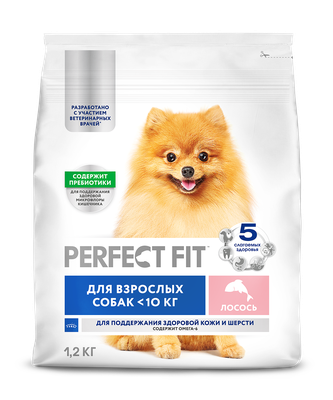 Корм Perfect Fit д/взр.cобак мини пород с лососем 6*1,2 кг