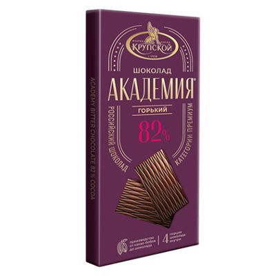 Шоколад Славянка Академия горький 82% 88 гр (15)