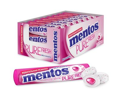 Жевательная резинка Mentos Pure Fresh Тутти-Фрутти, 15,5г 