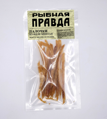 Палочки из филе минтая вяленые 0,035кг