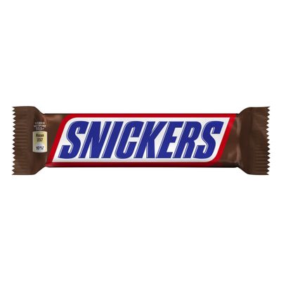 Шоколадный батончик Snickers с карамелью, арахисом и нугой, 50,5 г