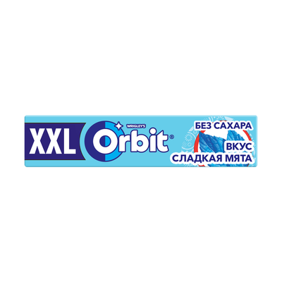 Жевательная резинка Orbit XXL Сладкая мята без сахара, 19 г