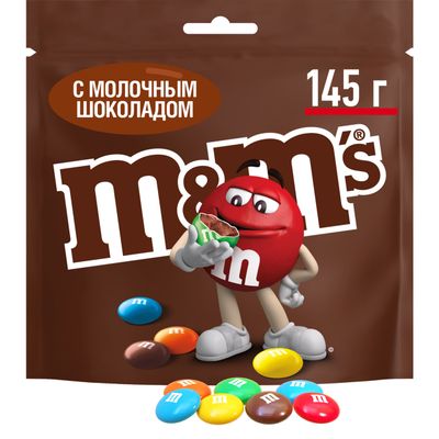Конфеты M&M'S драже c молочным шоколадом для компании, 145 г