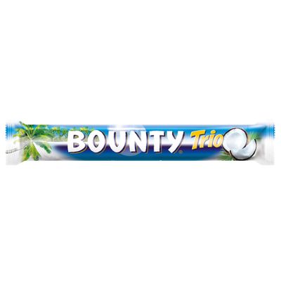 Шоколадный батончик Bounty Trio с нежной мякотью кокоса, 82,5 г