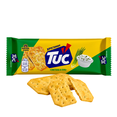 Крекер TUC со вкусом сметаны и лука, 100г