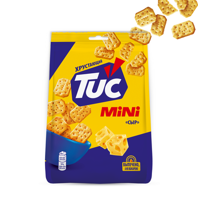 СНЕК ТУК МИНИ TUC MINI СОЛЕНЫЙ КРЕКЕР СО ВКУСОМ СЫРА. 110г