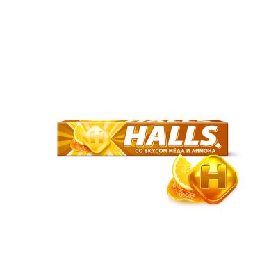 Карамель леденцовая HALLS со вкусом меда и лимона, 25г