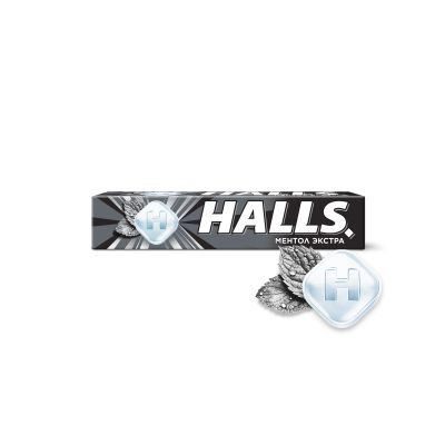 Карамель леденцовая HALLS Ментол Экстра со вкусом ментола и эвкалипта, 24.5г