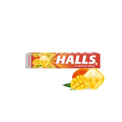 КАРАМЕЛЬ ЛЕДЕНЦОВАЯ HALLS СО ВКУСОМ МАНГО 25г