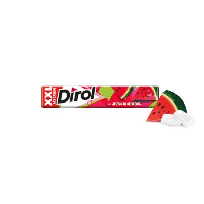DIROL XXL АРБУЗНАЯ СВЕЖЕСТЬ – Жевательная резинка без сахара со вкусом арбуза, 19 г