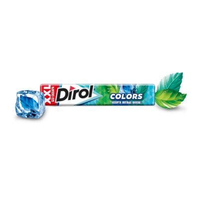 Жевательная резинка DIROL Colors XXL ассорти мятных вкусов без сахара ароматизированная, 19г