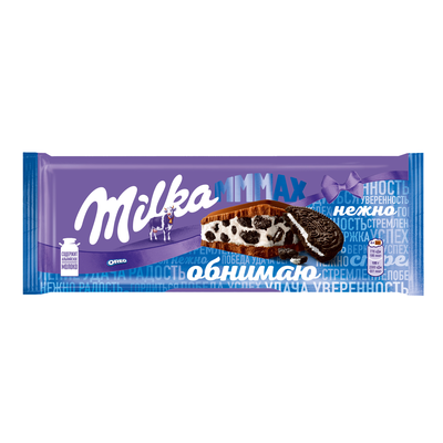 ШОКОЛАД МОЛОЧНЫЙ «МИЛКА МММАХ» (МММАКС) С НАЧИНКОЙ СО ВКУСОМ ВАНИЛИ И КУСОЧКАМИ ПЕЧЕНЬЯ «ОРЕО» 253 г