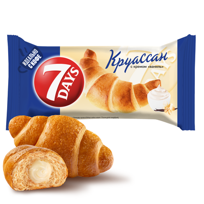 Круассан 7DAYS с кремом со вкусом "ваниль" 65 г