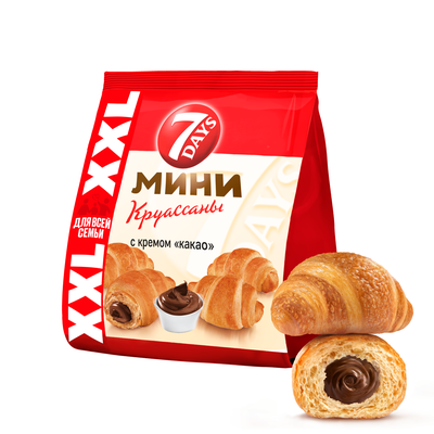 Круассаны 7Days мини с кремом Какао, 335г