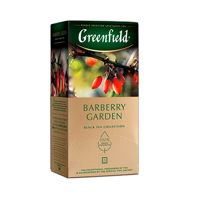 Чай Greenfield Barberry Garden черный, в пакетиках, 1,5г*25п