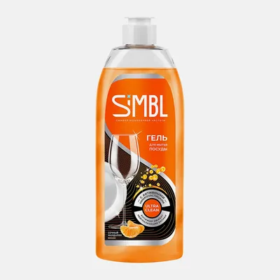 Гель для ручного мытья посуды SIMBL 450мл с ароматом Сочного мандарина