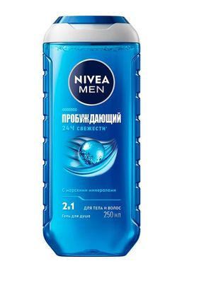 Гель для душа NIVEA MEN Пробуждающий с морскими минералами 250мл