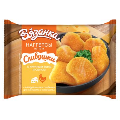 Наггетсы из печи Вязанка с куриным филе и сыром 0,25 кг
