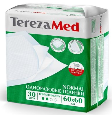 Пеленки одноразовые TEREZAMED Пеленки одноразовые Normal 60x60 30 шт *6