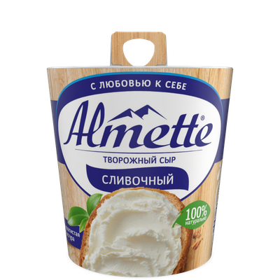 Сыр творожный Almette Сливочный 150г 1/8