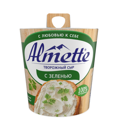 Сыр творожный Almette С зеленью 150г 1/8