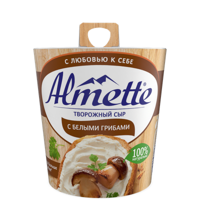 Сыр творожный Almette С белыми грибами 150г 1/8