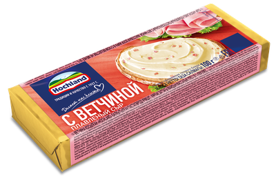 Сыр плавленый Hochland с ветчиной, блок, 100г