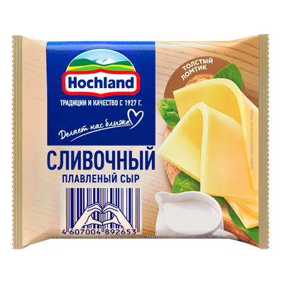 Сыр плавленый Hochland Сливочный, ломтики, 150г