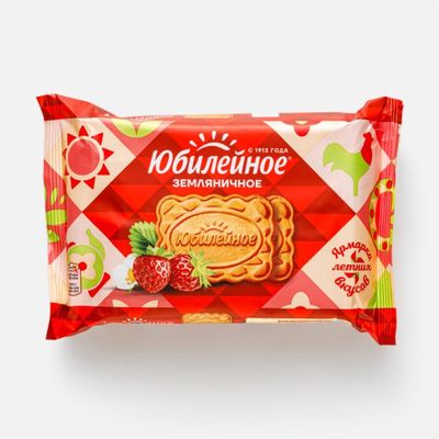 Печенье Юбилейное Земляничное 224г