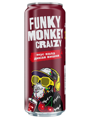 Газированный напиток Funky Monkey Crazy Кола-Дикая вишня 0,45л