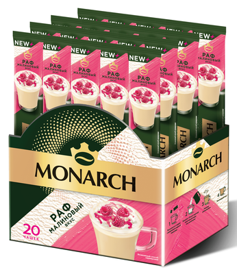 Напиток кофейный Monarch Раф со вкусом малины 10бл*20шт*15г