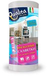 Салфетки хозяйственные QUALITA 120шт из вискозы в рулоне NEW