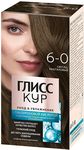 Краска для волос ГЛИСС КУР 135мл Уход & Увлажнение 6-0 Светло-каштановый