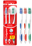 Зубная щетка COLGATE Классика Здоровья 2+1 средней жесткости