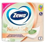 Туалетная бумага ZEWA Нейчерал 4шт 4сл Софт