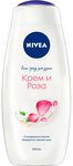 Гель для душа NIVEA 500мл Гeль-уход Крем и роза