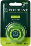Межзубный флосс PRESIDENT 12м Classic мята, фтор, вощёный