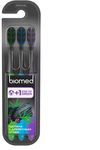 Зубная щетка BIOMED 3шт BLACK набор средние