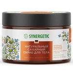 Скраб для тела SYNERGETIC 300мл Карамельное яблоко и ваниль натуральный сахарный глубокое очищение и питание