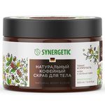 Скраб для тела SYNERGETIC 300мл Кофе и зеленый лайм натуральный кофейный тонус и упругость