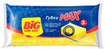 Губки хозяйственные BIG City 3шт кухонные крупнопористые MAX