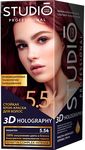 Крем-краска для волос STUDIO 3D Golografic 50/50/15мл 5.54 Махагон*6