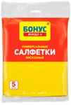 Салфетки хозяйственные BONUS 5шт вискозные