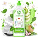 Гель для мытья посуды SYNERGETIC 1000мл Яблоко*8