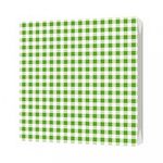 BGREEN 2сл 50шт 24*24см Салфетки бумажные Клетка на зелёном