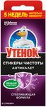 Средство для санузлов ТУАЛЕТНЫЙ УТЕНОК 3шт стикер чистоты Лайм Антиналет