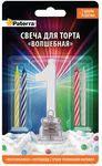 Свечи для торта PATERRA 1шт Свеча Волшебная, цифра 1*24